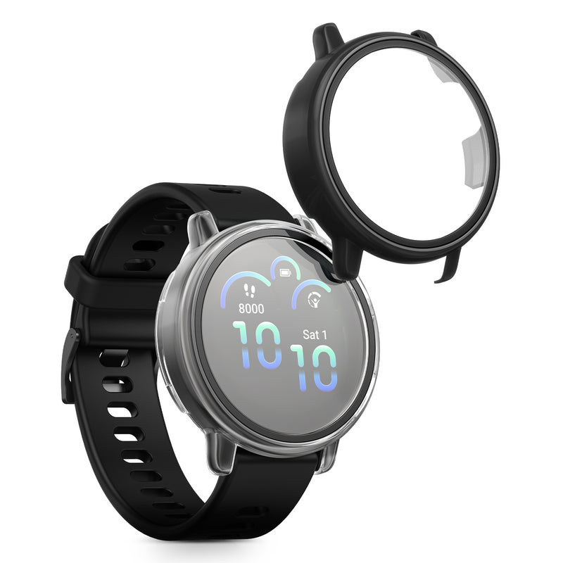kwmobile Glas Hülle für Garmin vivoactive 6 (42mm) / Active 6 Schutzhülle - Fullbody Fitnesstracker Case Set