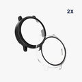 kwmobile Glas Hülle für Garmin vivoactive 6 (42mm) / Active 6 Schutzhülle - Fullbody Fitnesstracker Case Set
