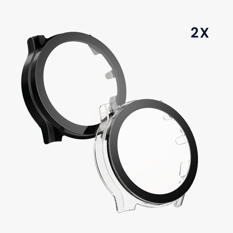 kwmobile Glas Hülle für Ticwatch Pro 5 Enduro Schutzhülle Fullbody Fitnesstracker Case Set