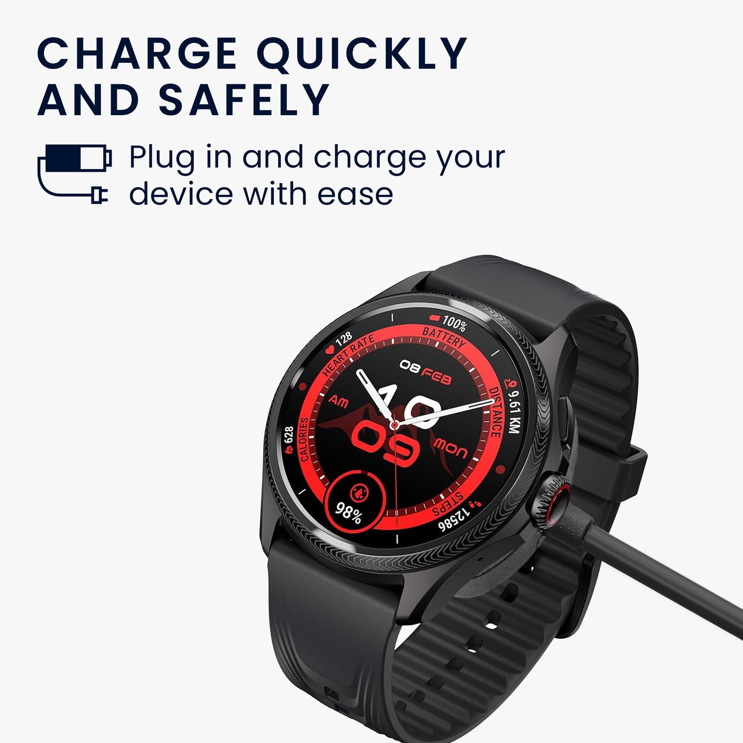kwmobile USB Kabel Charger kompatibel mit Ticwatch Pro 5 Enduro / Pro 3 / E3 / Atlas Ladekabel Smart Watch Ersatzkabel Fitnesstracker Aufladekabel