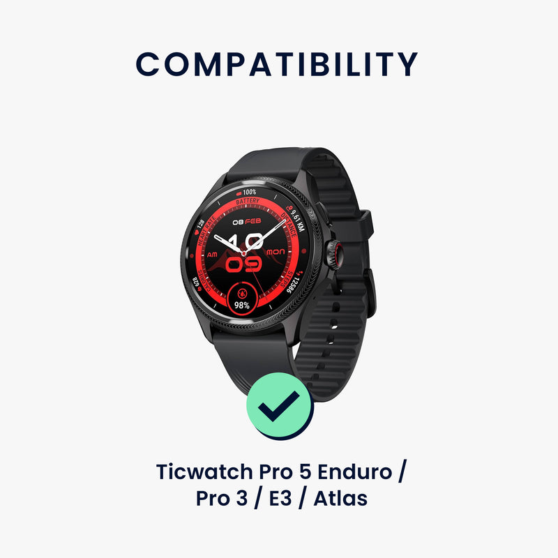 kwmobile USB Kabel Charger kompatibel mit Ticwatch Pro 5 Enduro / Pro 3 / E3 / Atlas Ladekabel Smart Watch Ersatzkabel Fitnesstracker Aufladekabel