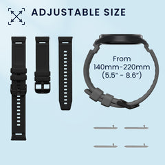 kwmobile Uhrenarmband für Ticwatch Pro 5 Enduro / Pro 5 / Atlas / iTouch Air 3 Armband Fitnesstracker Band Set
