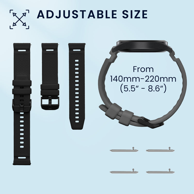 kwmobile Uhrenarmband für Ticwatch Pro 5 Enduro / Pro 5 / Atlas / iTouch Air 3 Armband Fitnesstracker Band Set Ersatzarmband Smartwatch