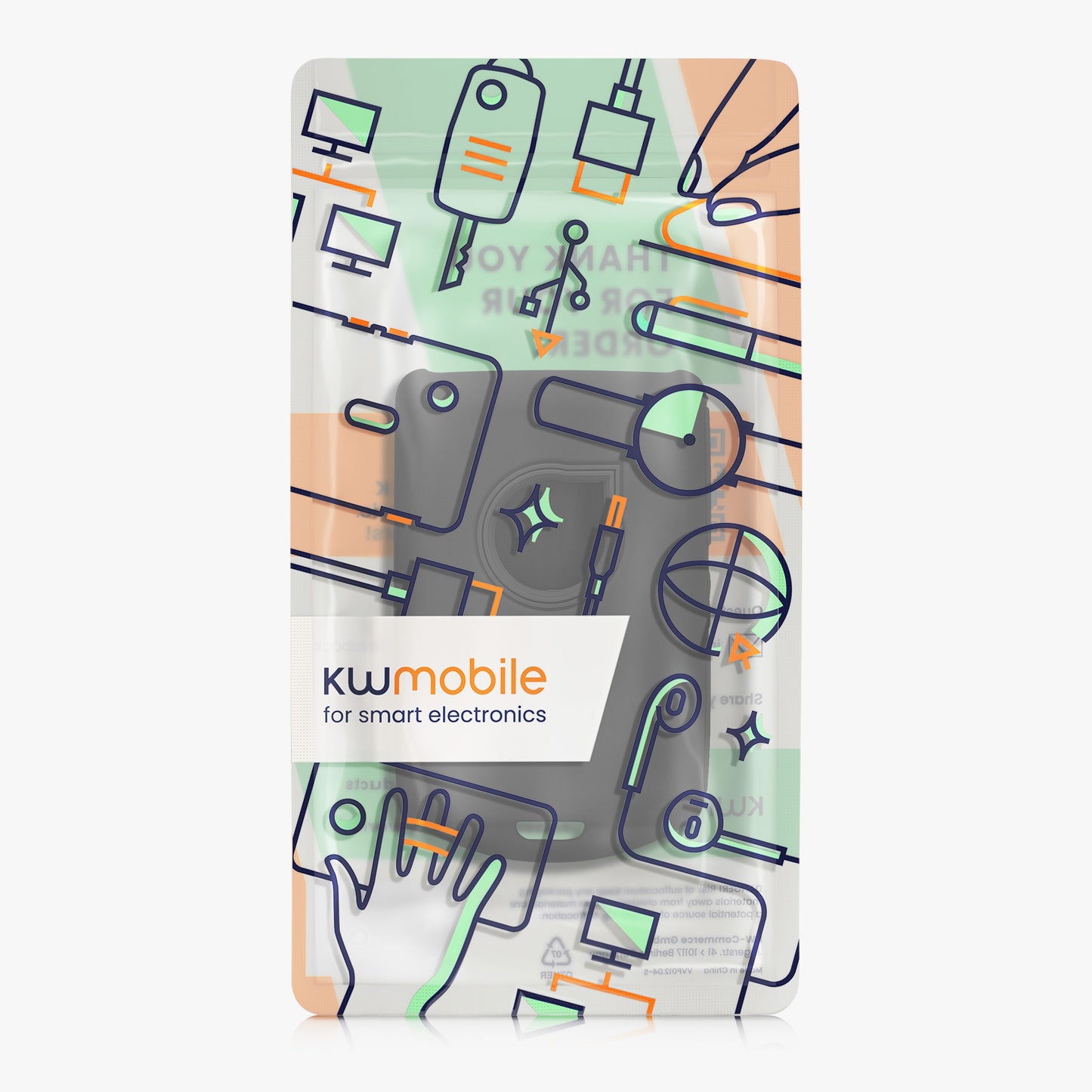 kwmobile Autoschlüssel Hülle kompatibel mit Volvo 4-Tasten Autoschlüssel Keyless Go - Schlüsselhülle
