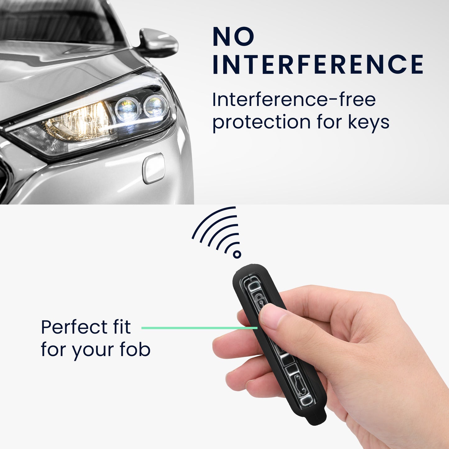 kwmobile Autoschlüssel Hülle kompatibel mit Volvo 4-Tasten Autoschlüssel Keyless Go - Schlüsselhülle