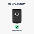 kwmobile Autoschlüssel Hülle kompatibel mit Volvo 4-Tasten Autoschlüssel Keyless Go - Schlüsselhülle