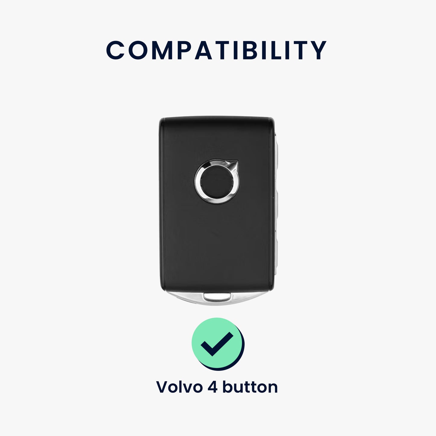 kwmobile Autoschlüssel Hülle kompatibel mit Volvo 4-Tasten Autoschlüssel Keyless Go - Schlüsselhülle