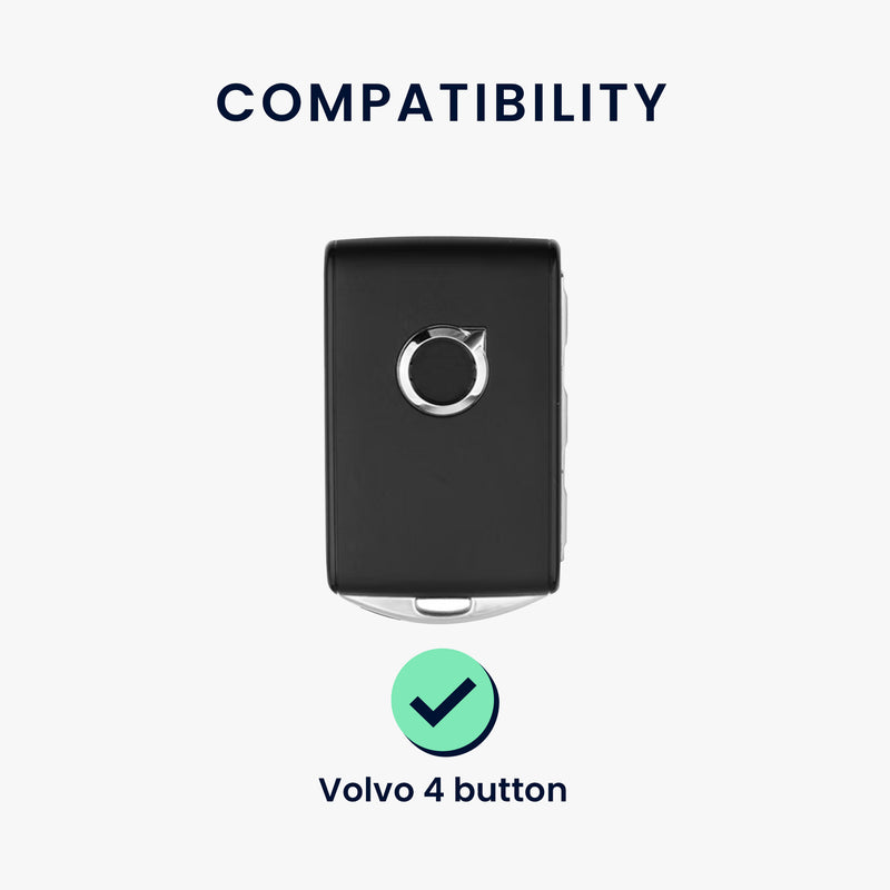 kwmobile Autoschlüssel Hülle kompatibel mit Volvo 4-Tasten Autoschlüssel Keyless Go - Schlüsselhülle