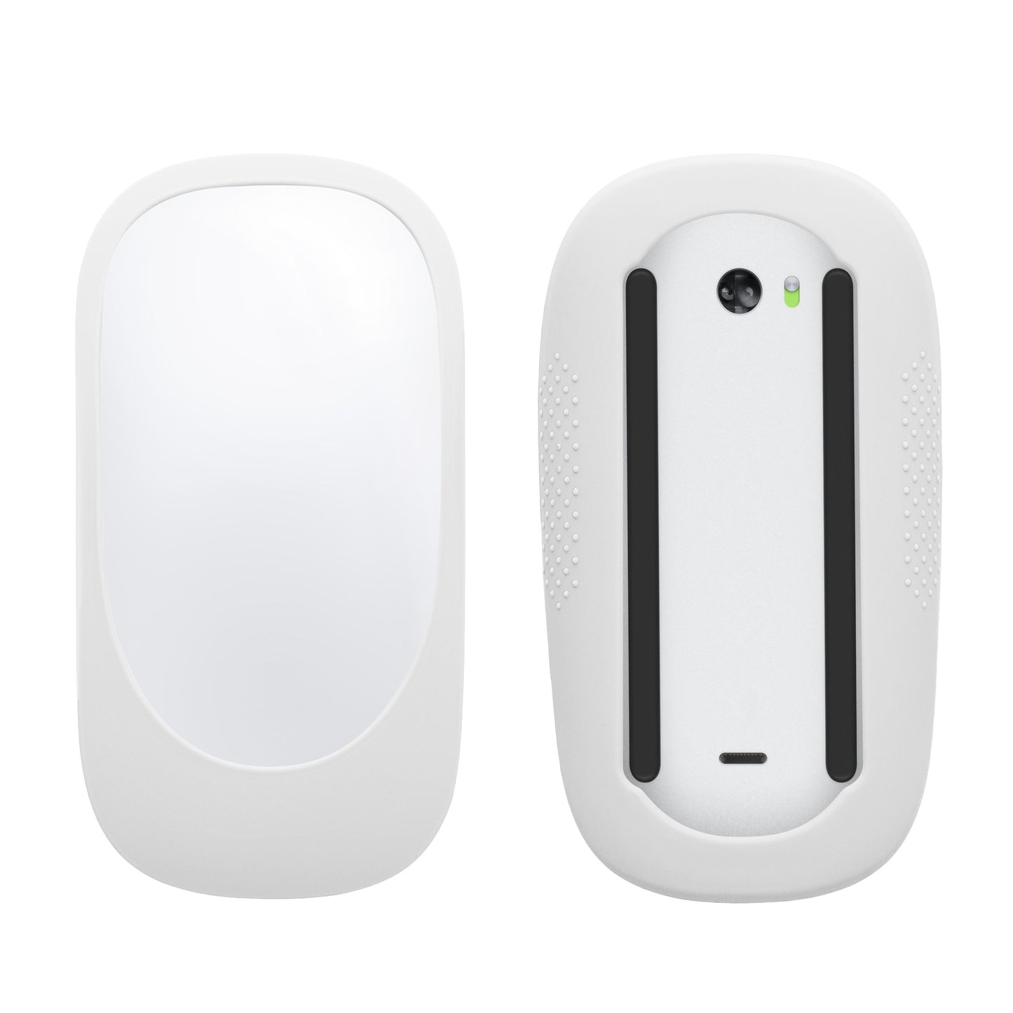 kwmobile Silikon Schutzhülle kompatibel mit Apple Magic Mouse 1 / 2 Hülle - Rutschfestes PC Maus Cover aus softem Silikon - Weiß Weiß  