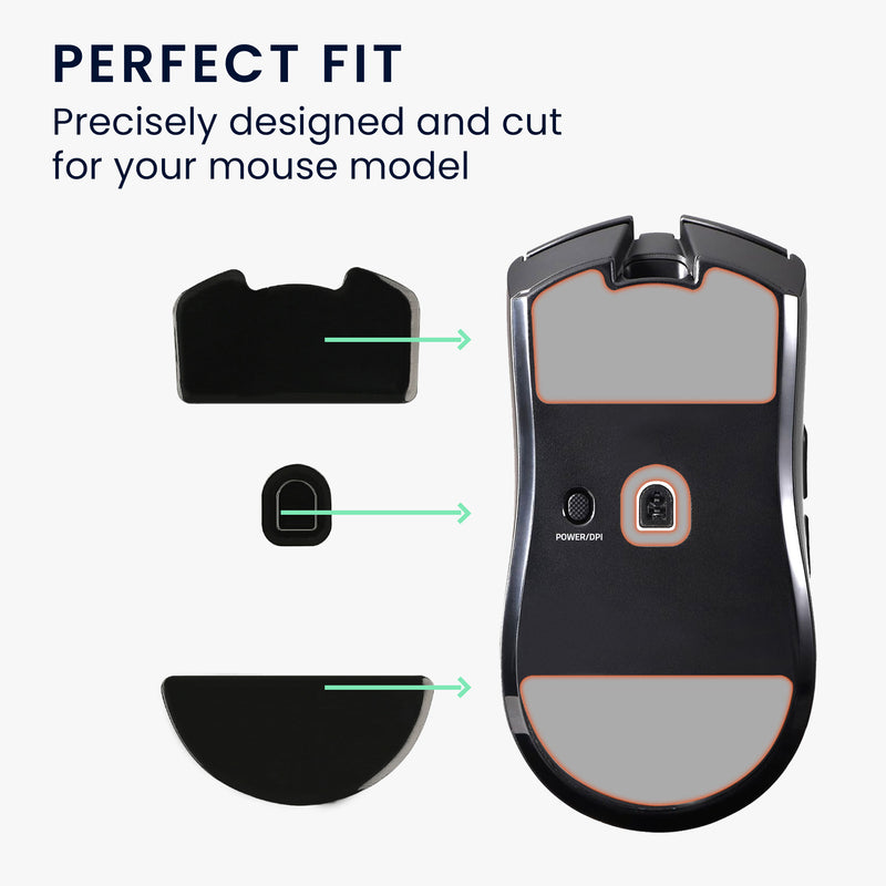 kwmobile Mouse Feet Sticker kompatibel mit Razer Viper V3 Pro Ersatz Glider Mausfüße passgenau Maus Glides