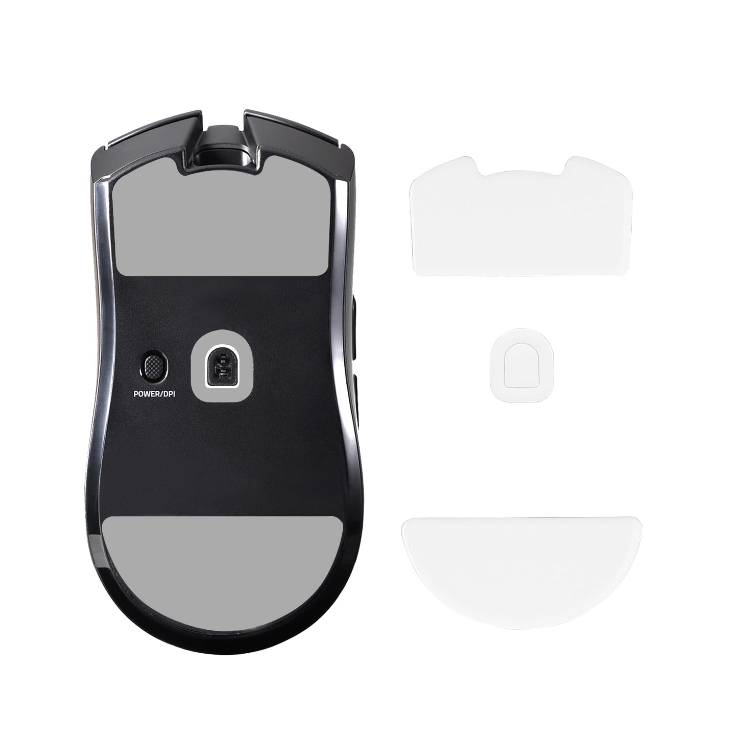 kwmobile Mouse Feet Sticker kompatibel mit Razer Viper V3 Pro Ersatz Glider - Mausfüße passgenau - Maus Glides in Weiß Weiß  
