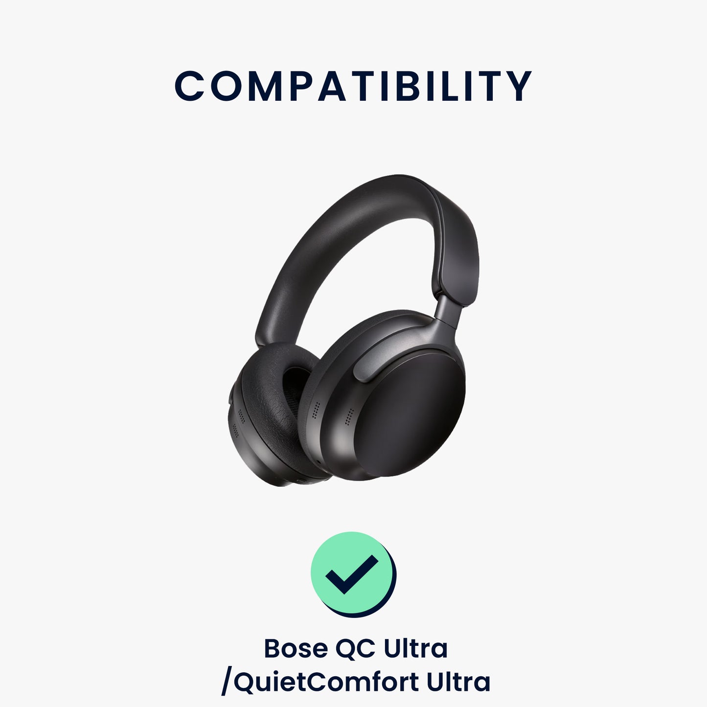 kwmobile Ohr Polster für Bose QC Ultra / QuietComfort Ultra Ohrpolster Ersatz Kopfhörer Ersatzteile Over Ear Headphones