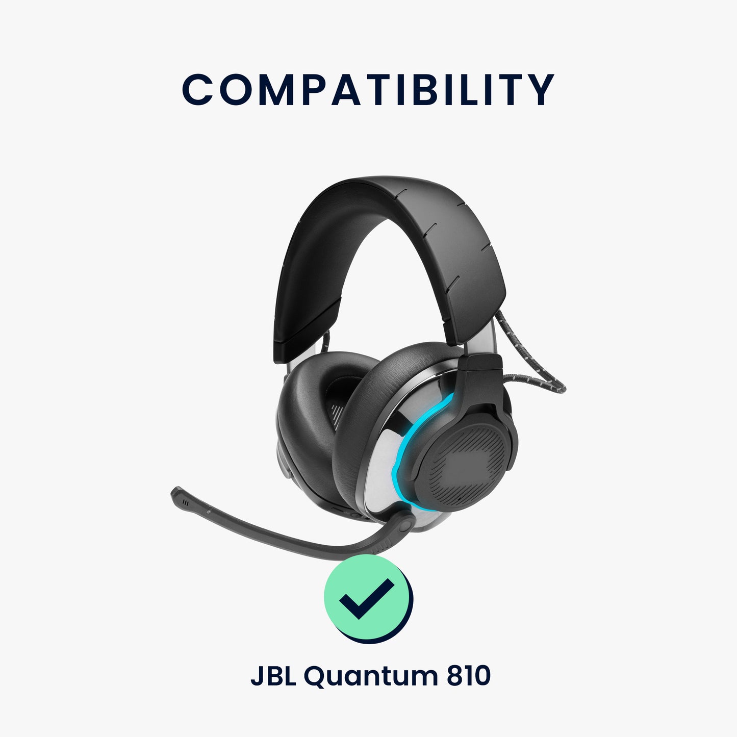 kwmobile Ohr Polster für JBL Quantum 810 Ohrpolster Ersatz Kopfhörer Ersatzteile Over Ear Headphones
