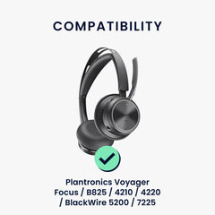 kwmobile Ohr Polster für Plantronics Voyager Focus / B825 / 4210 / 4220 / BlackWire 5200 / 7225 Ohrpolster Ersatzteile