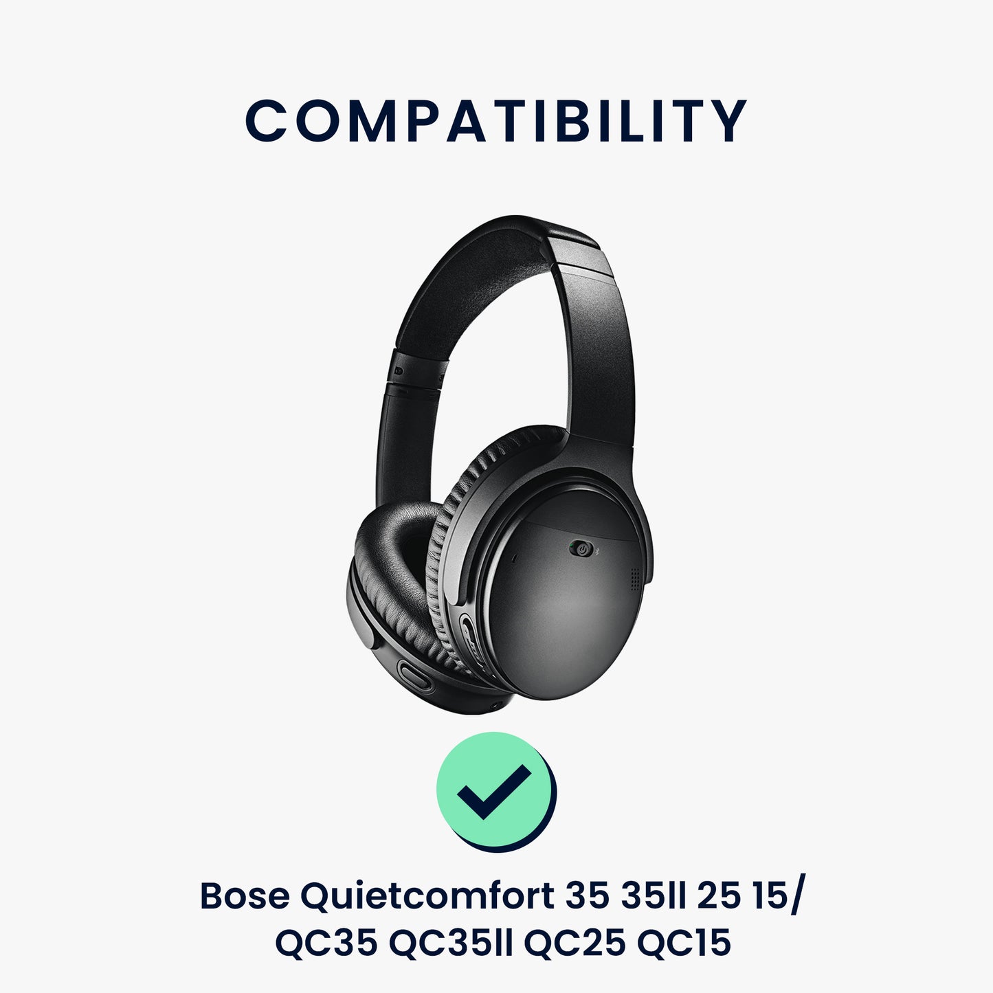 kwmobile Ohr Polster für Bose Quietcomfort 35 35II 25 15 / QC35 QC35II QC25 QC15 Ohrpolster Ersatz Ohrpolster Kopfhörer Ersatzteile Kopfhörer Ersatzpolster mit Cooling Effekt