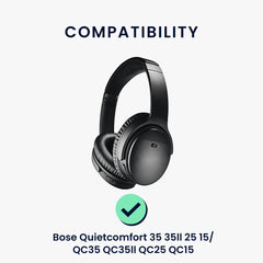 kwmobile Ohr Polster für Bose Quietcomfort 35 35II 25 15 / QC35 QC35II QC25 QC15 Ohrpolster Ersatz Ohrpolster Kopfhörer