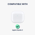 kwmobile Hülle für Apple Airpods 4 Case mit Schlaufe Schutzhülle mit Schlüsselanhänger Kopfhörer Cover