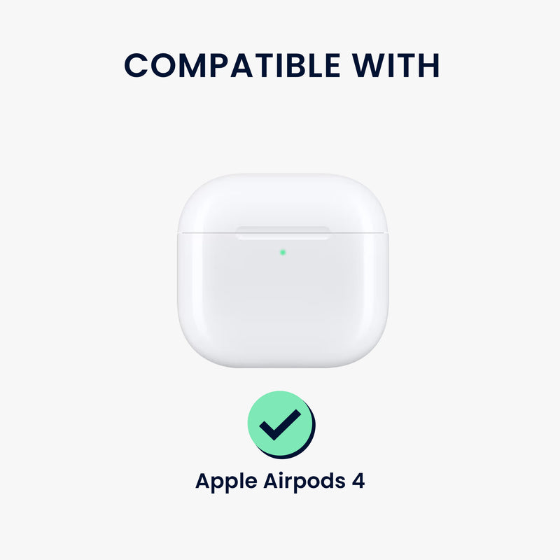 kwmobile Hülle für Apple Airpods 4 Case mit Schlaufe Schutzhülle mit Schlüsselanhänger Kopfhörer Cover