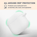 kwmobile Hülle für Apple Airpods 4 Case mit Schlaufe Schutzhülle mit Schlüsselanhänger Kopfhörer Cover