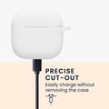 kwmobile Hülle für Apple Airpods 4 Case mit Schlaufe Schutzhülle mit Schlüsselanhänger Kopfhörer Cover