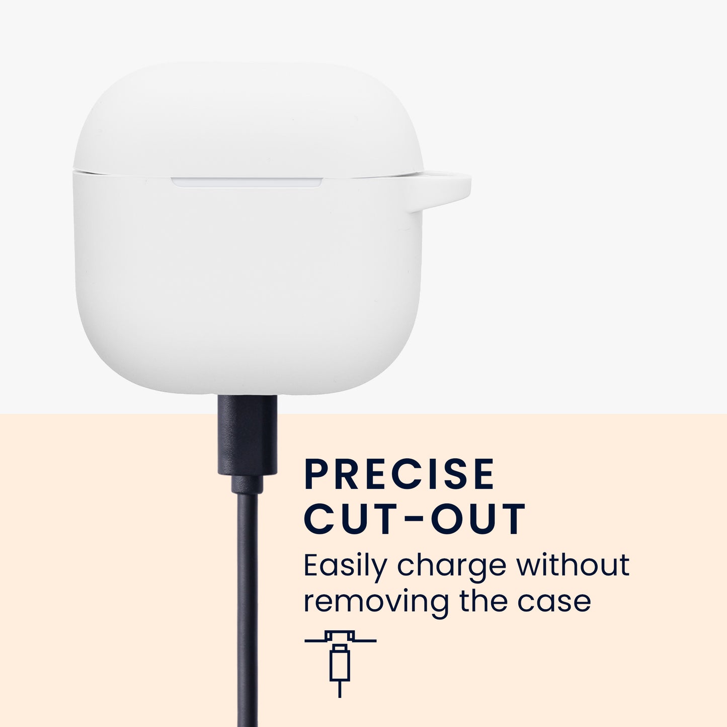 kwmobile Hülle für Apple Airpods 4 Case mit Schlaufe Schutzhülle mit Schlüsselanhänger Kopfhörer Cover