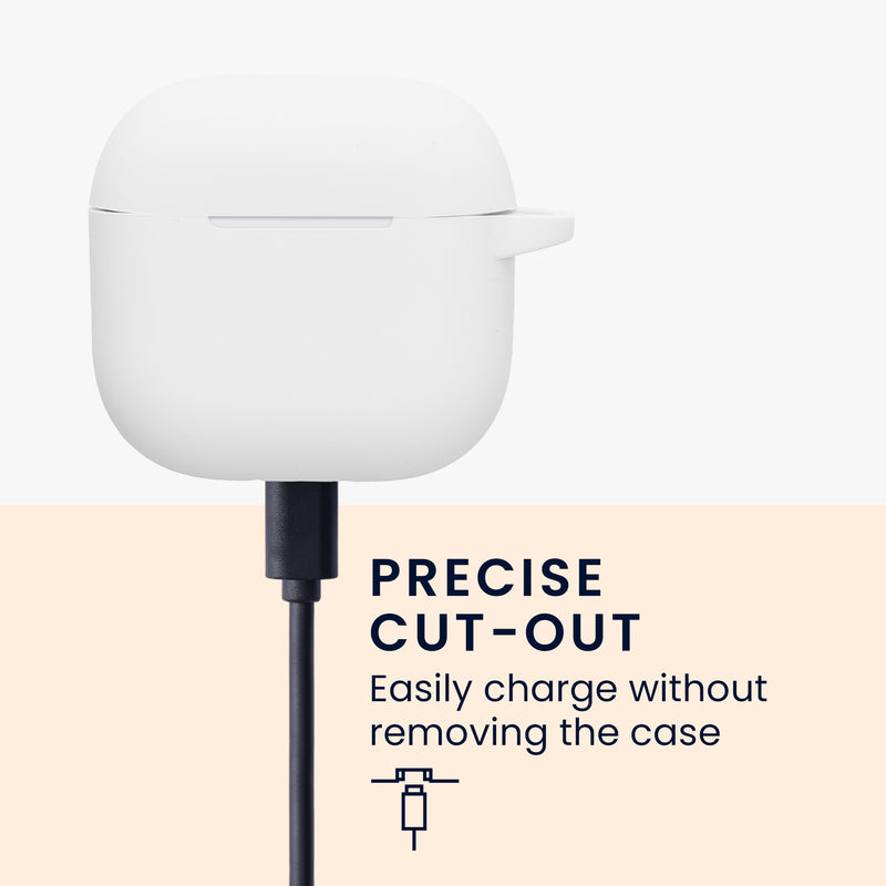 kwmobile Hülle für Apple Airpods 4 Case mit Schlaufe Schutzhülle mit Schlüsselanhänger Kopfhörer Cover