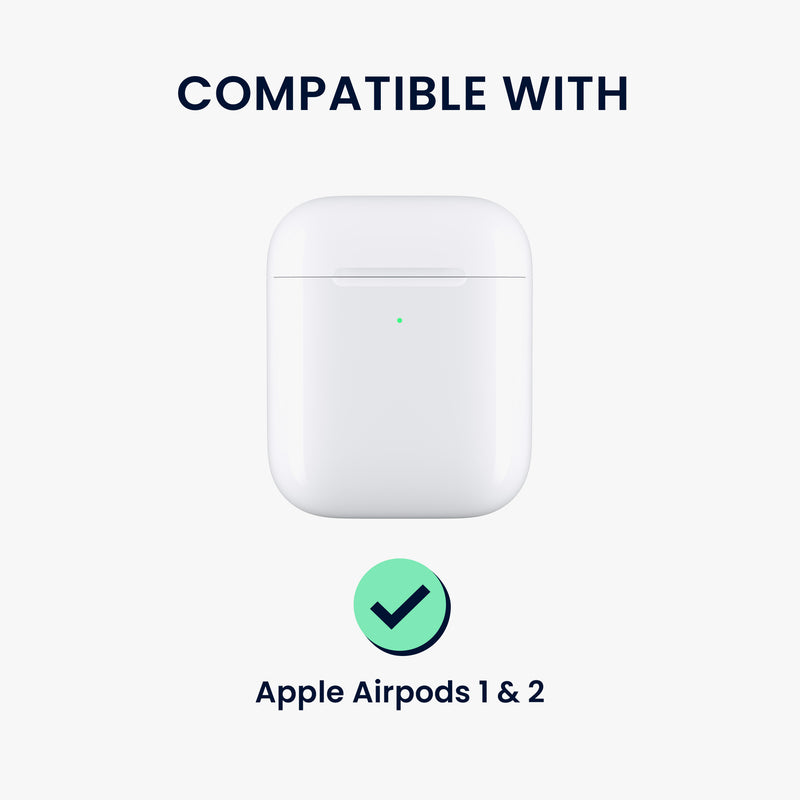 kwmobile Hülle für Apple Airpods 1 & 2 Case mit Schlaufe - Schutzhülle mit Schlüsselanhänger - Kopfhörer Cover
