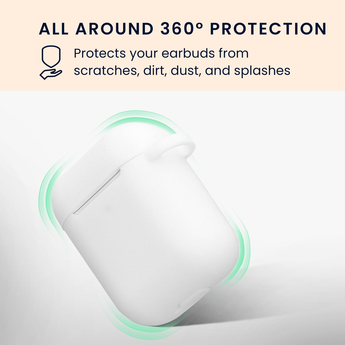 kwmobile Hülle für Apple Airpods 1 & 2 Case mit Schlaufe - Schutzhülle mit Schlüsselanhänger - Kopfhörer Cover