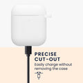 kwmobile Hülle für Apple Airpods 1 & 2 Case mit Schlaufe - Schutzhülle mit Schlüsselanhänger - Kopfhörer Cover