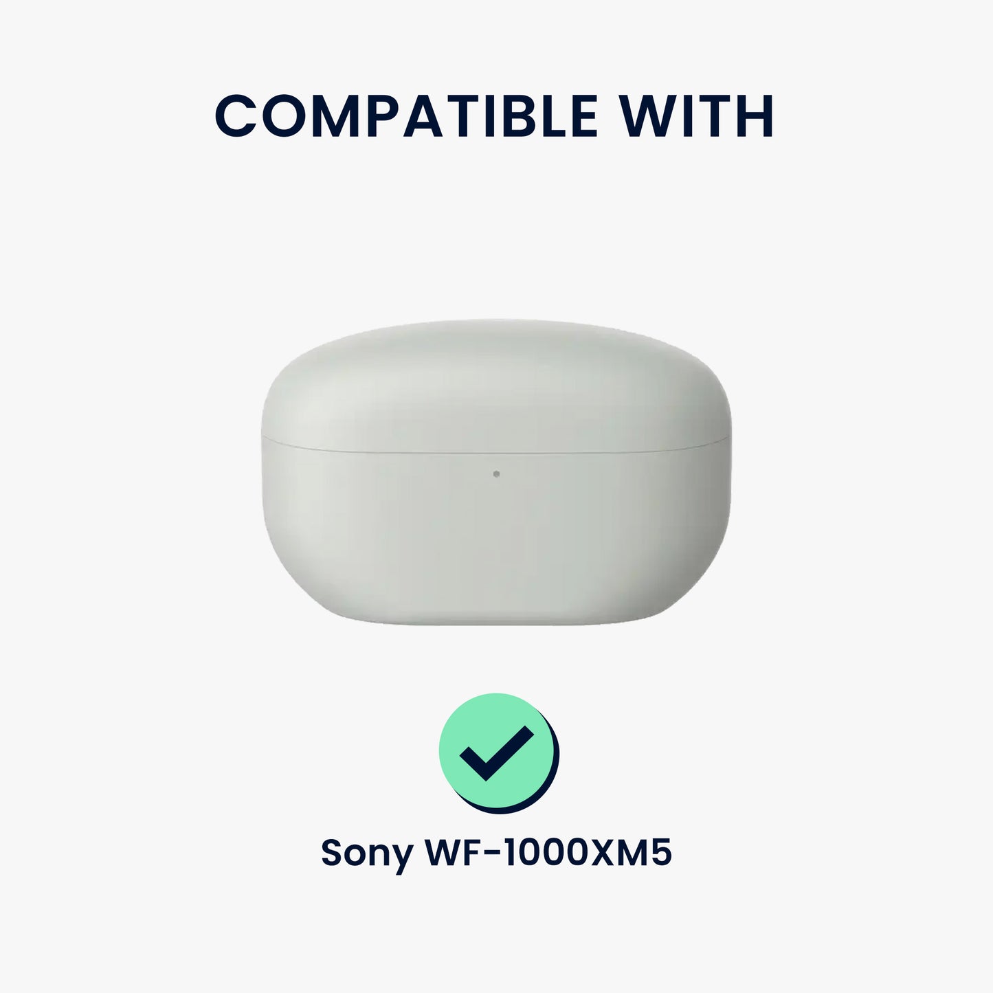 kwmobile Hülle für Sony WF-1000XM5 Case mit Schlaufe Schutzhülle mit Schlüsselanhänger Kopfhörer Cover