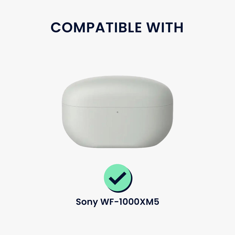 kwmobile Hülle für Sony WF-1000XM5 Case mit Schlaufe Schutzhülle mit Schlüsselanhänger Kopfhörer Cover