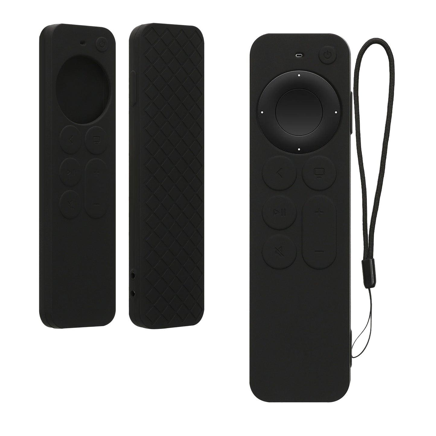 kwmobile Hülle Fernbedienung kompatibel mit Apple Siri Remote 3rd / 2nd Gen Hülle - Silikon Case für TV Zubehör in Schwarz Schwarz  