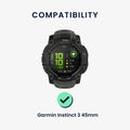 kwmobile Silikon Uhrenarmband für Garmin Instinct 3 45mm Armband - Ersatzarmband für Fitnesstracker - Wechselarmband Smartwatch