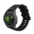kwmobile 1x Uhrenarmband für Garmin Instinct 3 50mm Armband - Fitnesstracker Band Set aus TPU Silikon - Ersatzarmband Smartwatch - Schwarz Schwarz  