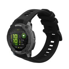 kwmobile 1x Uhrenarmband für Garmin Instinct 3 50mm Armband - Fitnesstracker Band Set aus TPU Silikon - Ersatzarmband Smartwatch - Schwarz Schwarz  