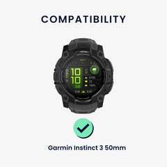 kwmobile Silikon Uhrenarmband für Garmin Instinct 3 50mm Armband Ersatzarmband für Fitnesstracker Wechselarmband