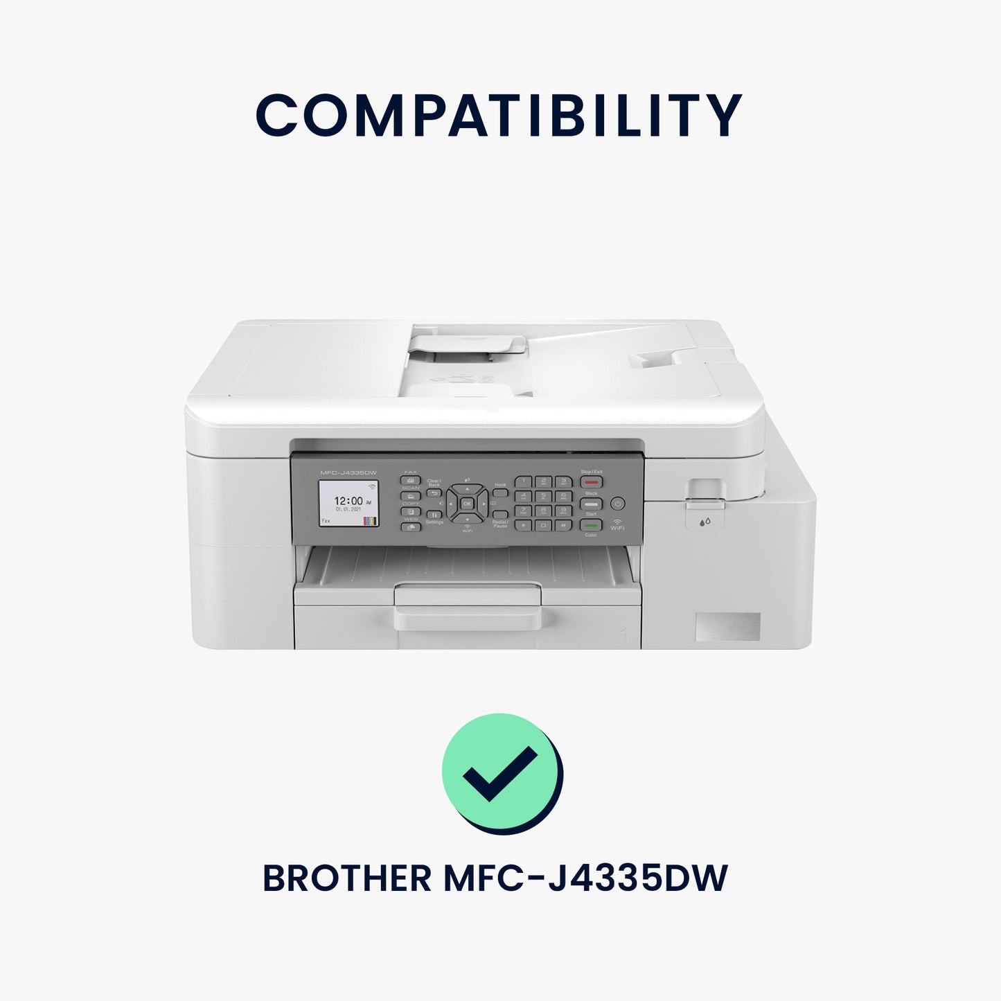kwmobile Cover kompatibel mit Brother MFC-J4335DW - Tasche Hülle Drucker - Staubschutzhülle Schutzhaube Schutzhülle