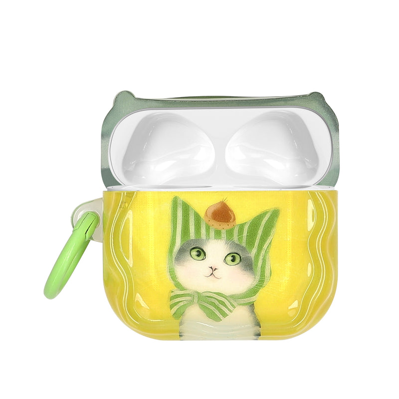 kwmobile In-Ear Kopfhörer Case für Apple Airpods 4 Hülle mit Karabiner - Headphones Case - Earphones Cover Etui