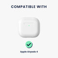 kwmobile In-Ear Kopfhörer Case für Apple Airpods 4 Hülle mit Karabiner - Headphones Case - Earphones Cover Etui