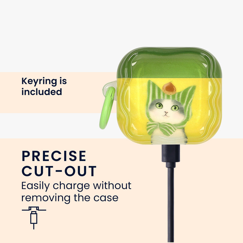 kwmobile In-Ear Kopfhörer Case für Apple Airpods 4 Hülle mit Karabiner - Headphones Case - Earphones Cover Etui