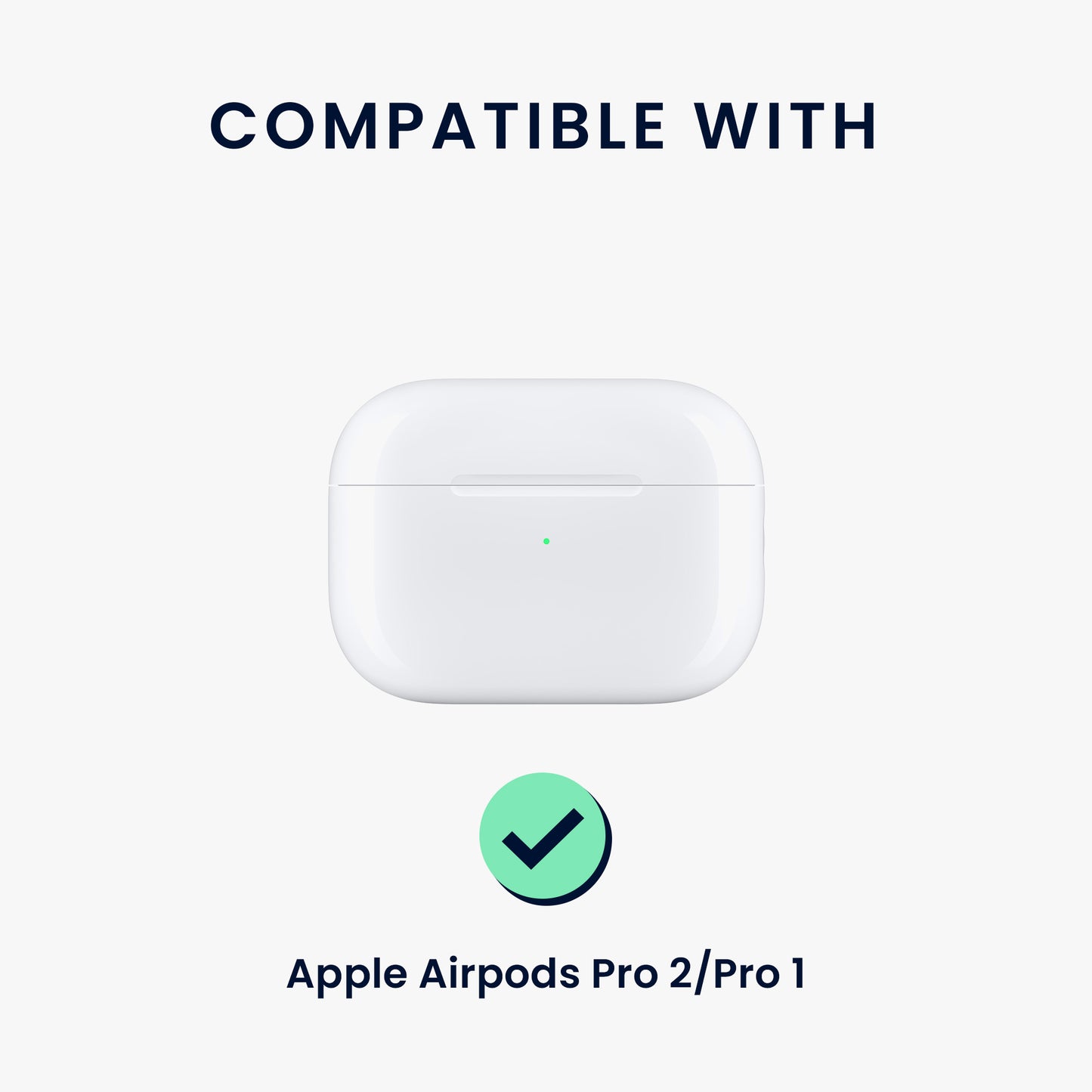 kwmobile In-Ear Kopfhörer Case für Apple Airpods Pro 2 / Pro 1 Hülle mit Karabiner - Headphones Case - Earphones Cover Etui