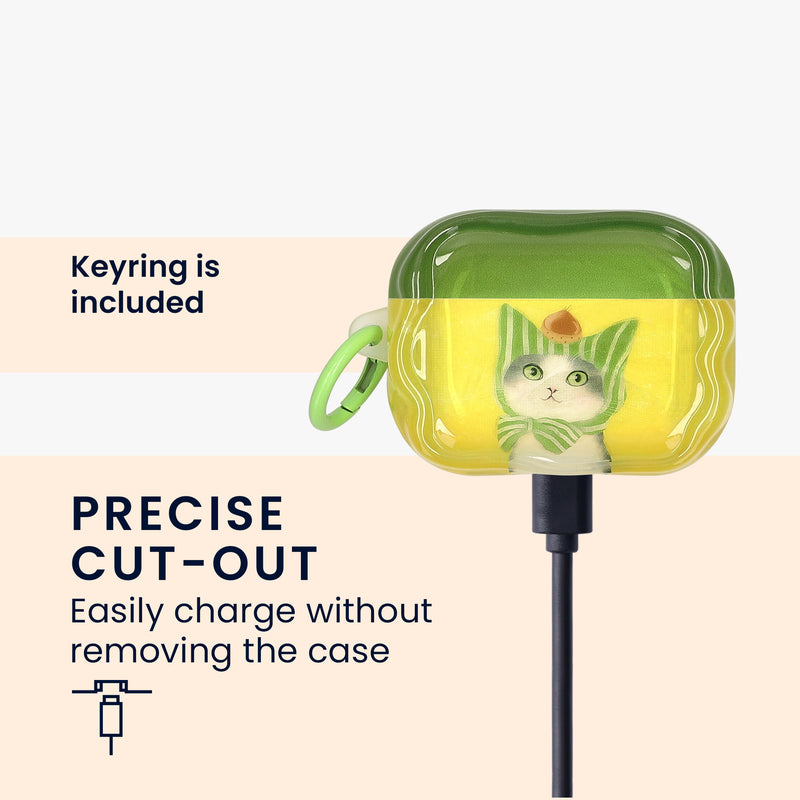 kwmobile In-Ear Kopfhörer Case für Apple Airpods Pro 2 / Pro 1 Hülle mit Karabiner - Headphones Case - Earphones Cover Etui