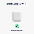 kwmobile In-Ear Kopfhörer Case für Apple Airpods 1 & 2 Hülle mit Karabiner - Headphones Case - Earphones Cover Etui