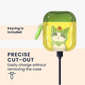 kwmobile In-Ear Kopfhörer Case für Apple Airpods 1 & 2 Hülle mit Karabiner - Headphones Case - Earphones Cover Etui