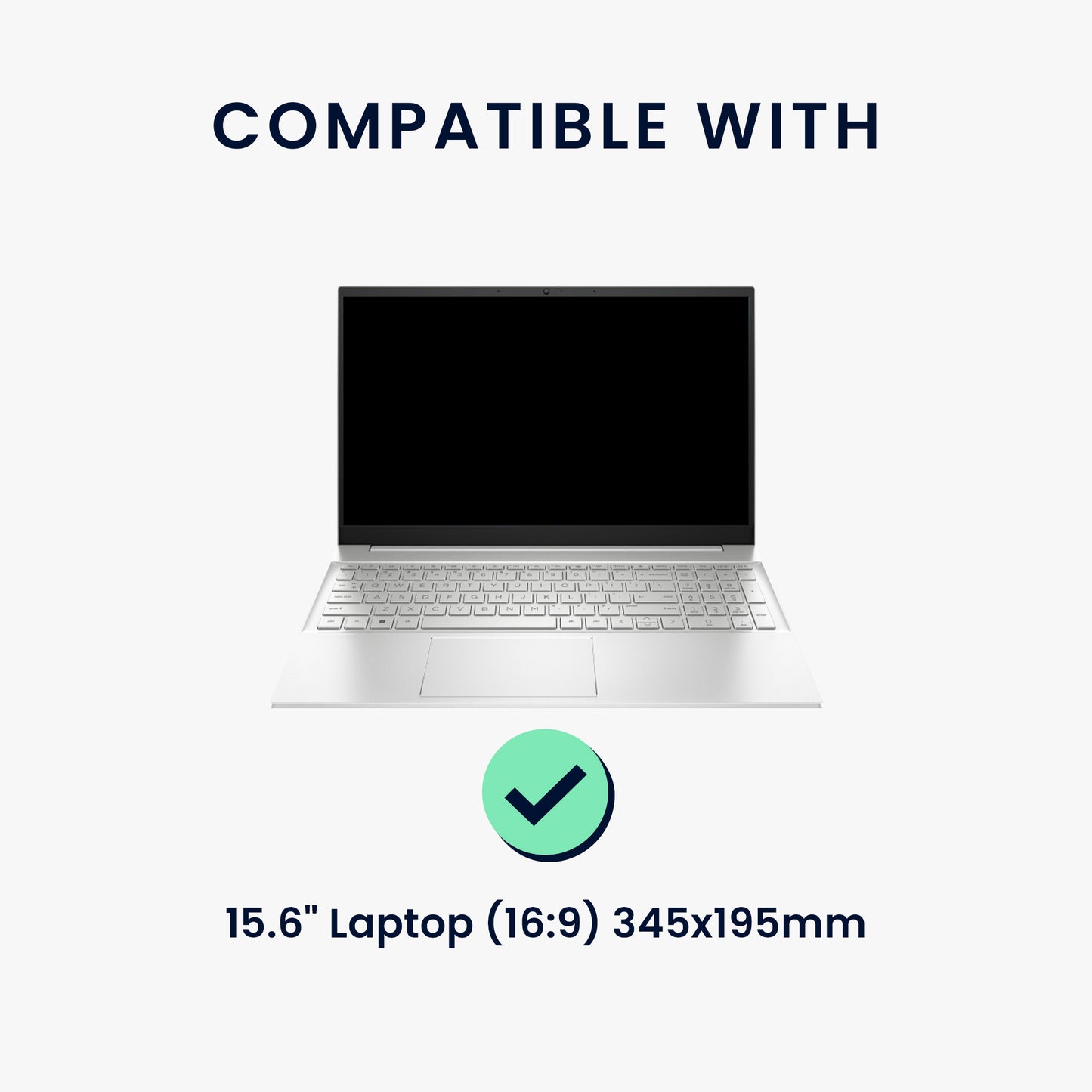 Sichtschutzfolie für 15.6" Laptop (16:9) 345x195mm Folie - Blickschutzfolie Privacy Screen - Laptop Folie