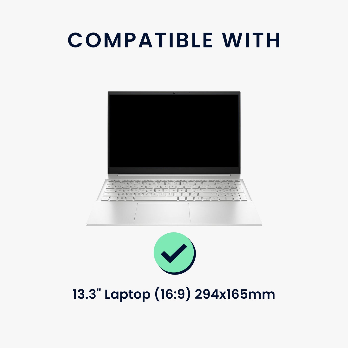 kwmobile Sichtschutzfolie für 13.3" Laptop (16:9) 294x165mm Folie Blickschutzfolie Privacy Screen Laptop Folie Anti Spy Folie Laptop Schutz