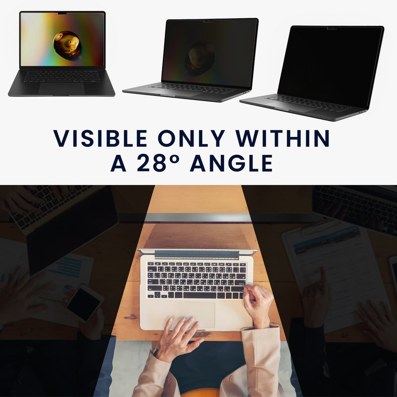 kwmobile Sichtschutzfolie für 13.3" Laptop (16:9) 294x165mm Folie Blickschutzfolie Privacy Screen Laptop Folie Anti Spy Folie Laptop Schutz