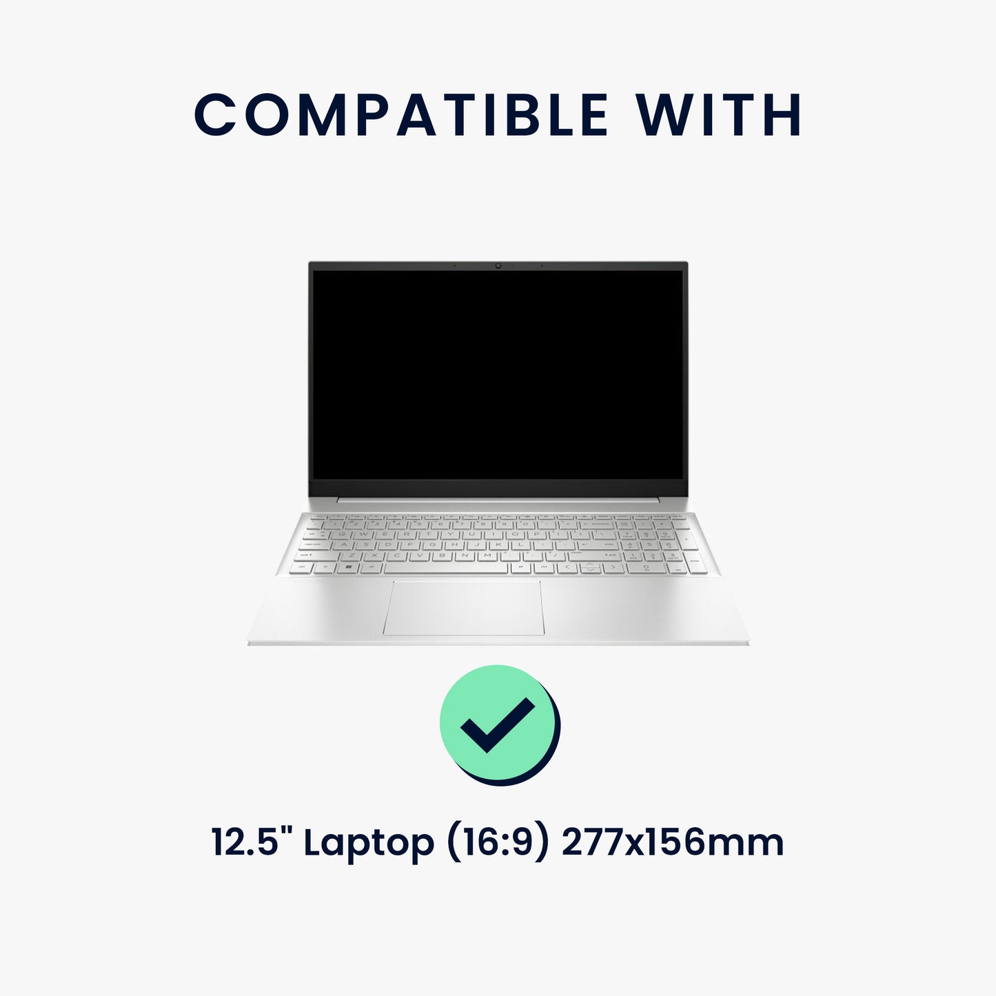 kwmobile Sichtschutzfolie für 12.5" Laptop (16:9) 277x156mm Folie Blickschutzfolie Privacy Screen Laptop Folie Anti Spy Folie Laptop Schutz