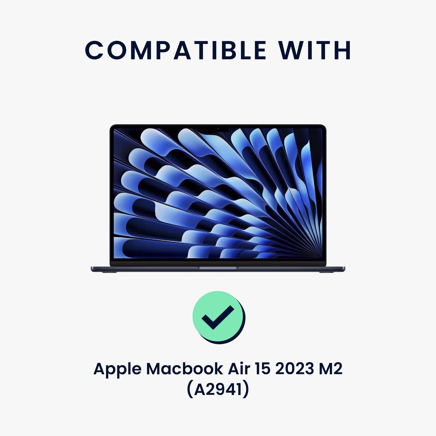 kwmobile Sichtschutzfolie für Apple Macbook Air 15 2023 M2 (A2941) Folie - Blickschutzfolie Privacy Screen - Laptop Folie - Anti Spy Folie - Laptop Schutz