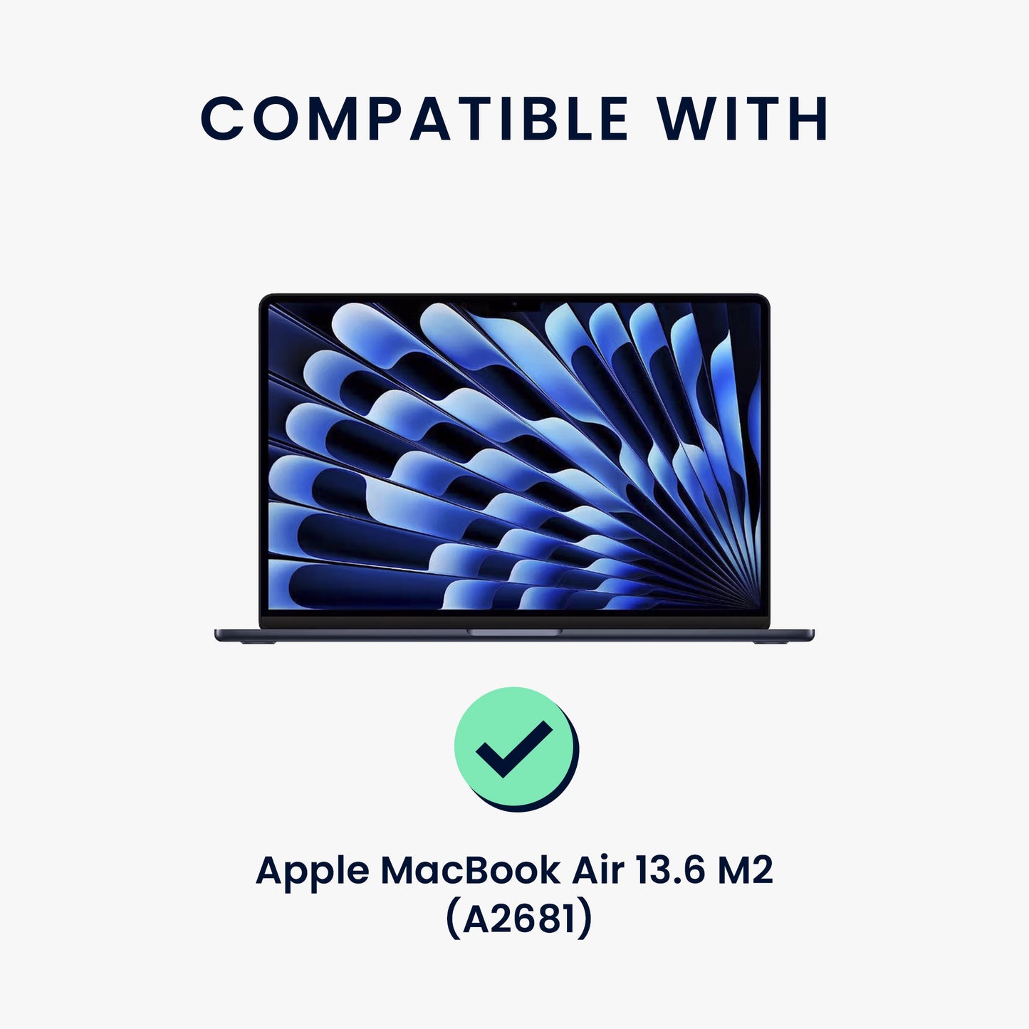 kwmobile Sichtschutzfolie für Apple MacBook Air 13.6 M2 (A2681) Touch ID model Folie - Blickschutzfolie Privacy Screen - Laptop Folie - Anti Spy Folie - Laptop Schutz
